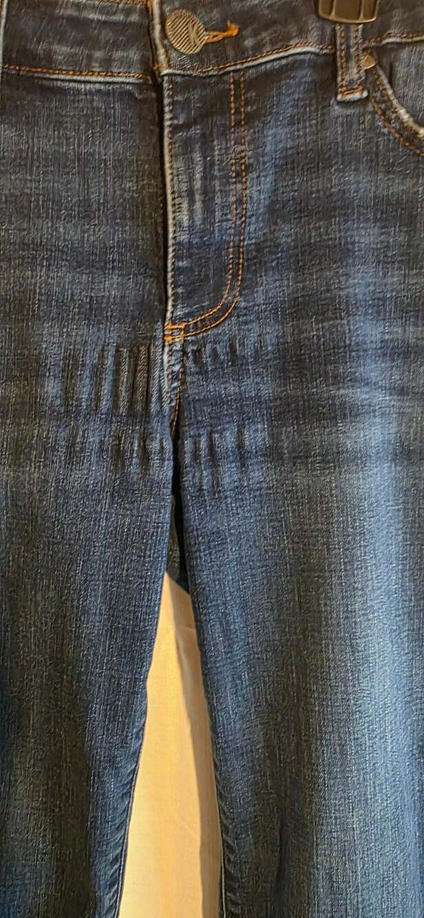 Kut from the Kloth Mia Skinny Jeans with Raw Hem Dark Wash Size 6 - Picture 3 of 10